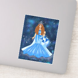 Fisces Goddess in der Himmelsgalaxie Aufkleber