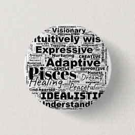 Fisces Word Cloud Zodiac Inspiration Button