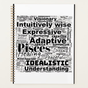 Fisces Word Cloud Zodiac Inspiration Planer