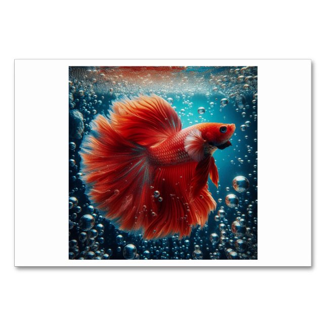 Fisch (鱼 / Yuú) - Chinesische Flash Cards Tischnummer (Vorderseite)