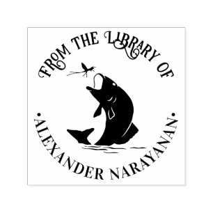 Fisch abspringen zum Abendessen "Aus der Bibliothe Permastempel