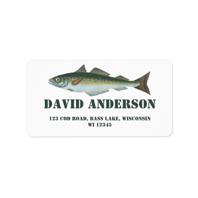 Fisch Adressaufkleber (Vorne)