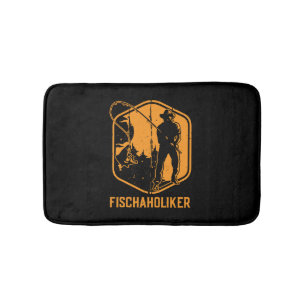 Fisch aholisch - Forellenangler Badematte