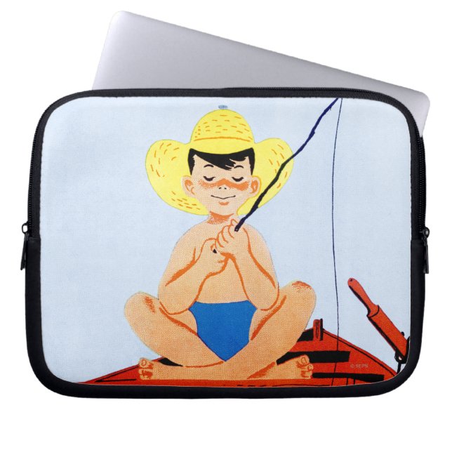 Fisch angeln laptopschutzhülle (Vorderseite)