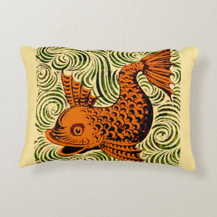 Fisch Antikes Tile Alte Kunst antiken Dekokissen