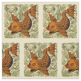 Fisch Antikes Tile Alte Kunst antiken Stoff