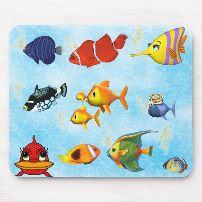 Fisch-Aquarium Mousepad Mausunterlage (Vorne)