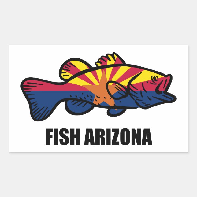 Fisch Arizona Rechteckiger Aufkleber (Vorderseite)