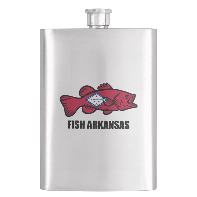 Fisch Arkansas Flachmann (Vorderseite)