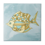 Fisch Art Blue Nautic Fliese<br><div class="desc">Dieses Design wurde durch digitale Kunst erstellt und kann personalisiert werden, indem Sie auf den Knopf Anpassen klicken und die Farbe ändern, einen Namen, Initialen oder Ihre Lieblingssprache hinzufügen. Kontaktieren Sie mich unter colorflowcreations@gmail.com , wenn Sie dieses Design für ein anderes Produkt haben möchten. Kaufen Sie meine originale abstrakte Acrylmalerei...</div>