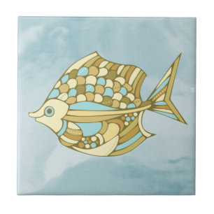 Fisch Art Blue Nautic Fliese