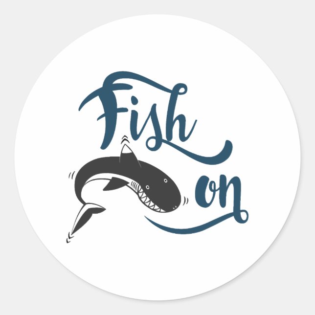 Fisch auf Fischgeschenk Runder Aufkleber (Vorderseite)