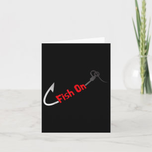 Fisch auf Fisherman B Fischfang Hook Witz Q Karte