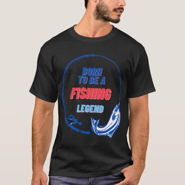 Fisch auf Zanderfarbe T-Shirt (Vorderseite)