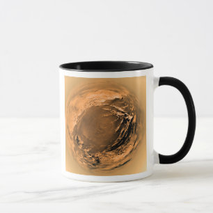 Fisch-Auge Ansicht der Oberfläche des Titanen Tasse