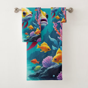 Fisch Badhandtuch Set