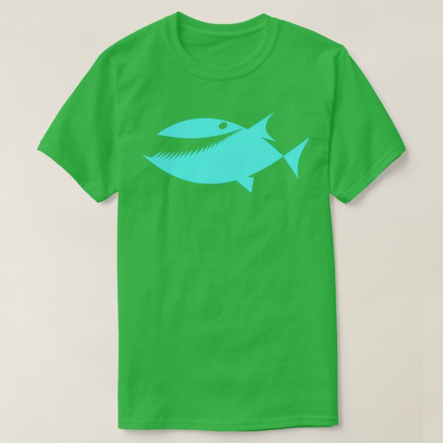 Fisch blau T-Shirt (Design vorne)