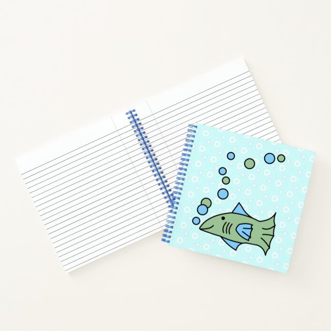 Fisch-Bubbles-Notebook Notizbuch (Innenseite)