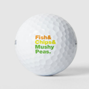 Fisch & Chips & Mushy Peas. Golfball