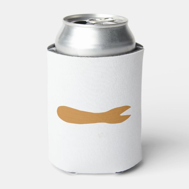 Fisch & Chips Shop Holzgabel Dosenkühler (Kanne Vorderseite)