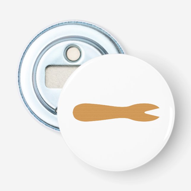 Fisch & Chips Shop Holzgabel Flaschenöffner (Vorderseite)