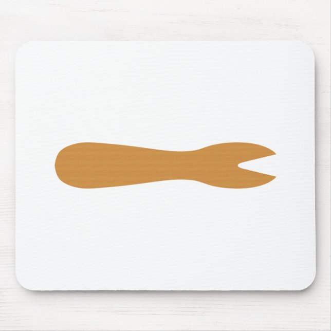 Fisch & Chips Shop Holzgabel Mousepad (Vorne)