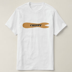Fisch & Chips Shop Holzgabel T-Shirt