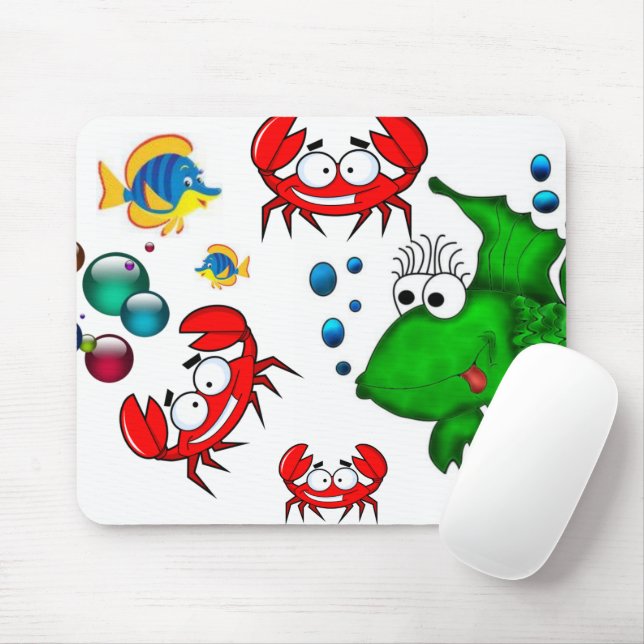 Fisch Crab Maus Pad! Mousepad (Mit Mouse)