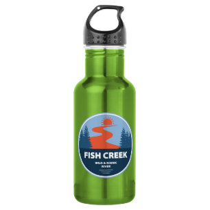 Fisch Creek Wild und Landschaftlicher Fluss Oregon Edelstahlflasche