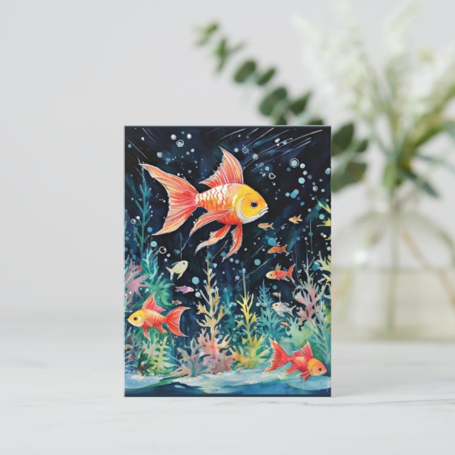 Fisch Dreamland, Aquarium Perfektion, Postkarte (Stehend Vorderseite)