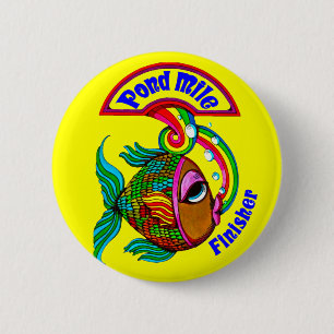Fisch-EBB-Knopf der Teich-Meilen-IV Button