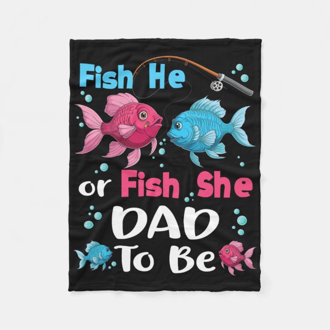 Fisch Er Oder Fisch Sie Geschlecht Enthüllung Fami Fleecedecke (Vorderseite)