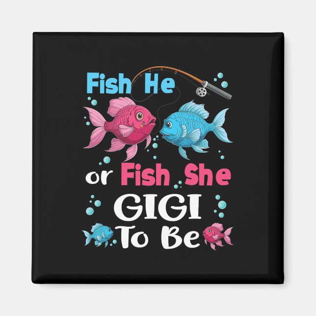 Fisch Er Oder Fisch Sie Geschlecht Enthüllung Fami Magnet (Vorne)