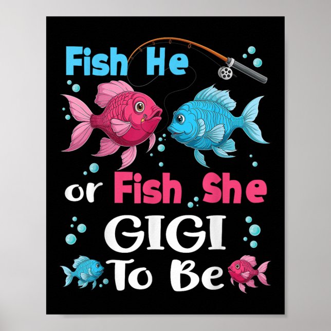 Fisch Er Oder Fisch Sie Geschlecht Enthüllung Fami Poster (Vorne)