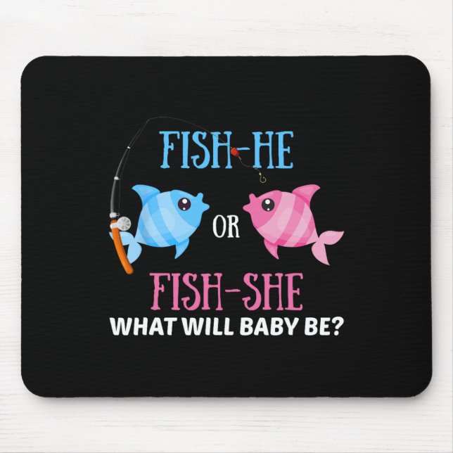 Fisch-er oder Fisch-sie Geschlechtsenthüllung Ange Mousepad (Vorne)