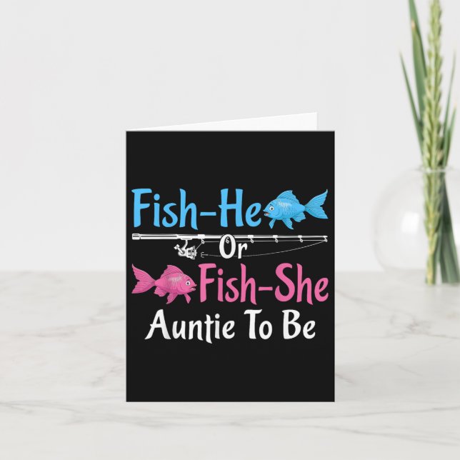 Fisch-er oder Fisch-sie-Tante, um Geschlecht aufzu Karte (Vorderseite)