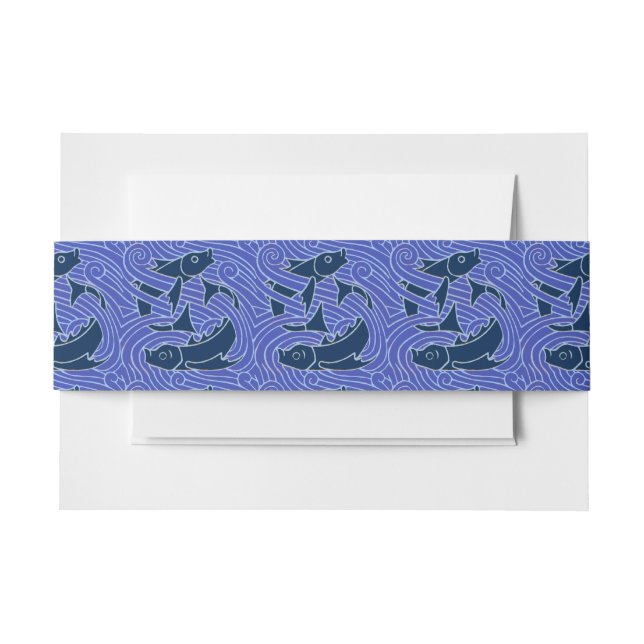 Fisch Fett Schwimmen Ozean Blauer Fischfang Einladungsbanderole (Vorderseite Beispiel)