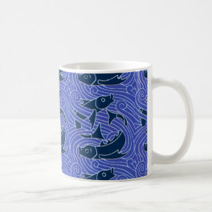 Fisch Fett Schwimmen Ozean Blauer Fischfang Kaffeetasse