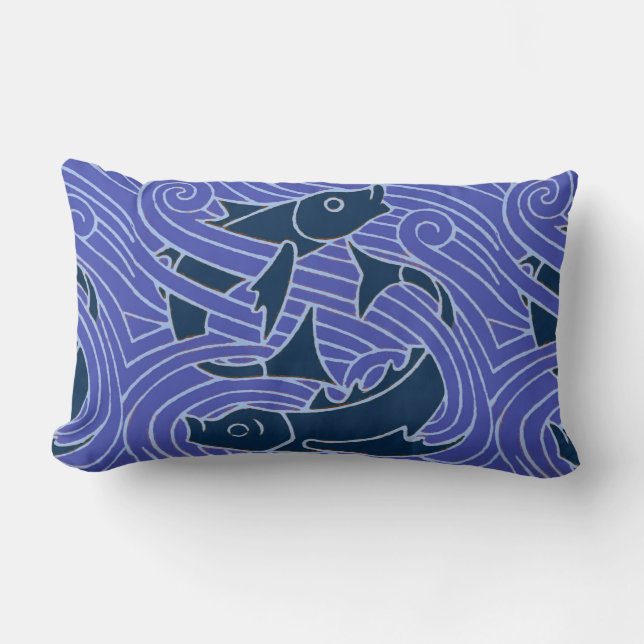 Fisch Fett Schwimmen Ozean Blauer Fischfang Lendenkissen (Vorderseite)