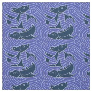 Fisch Fett Schwimmen Ozean Blauer Fischfang Stoff