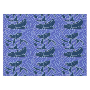 Fisch Fett Schwimmen Ozean Blauer Fischfang Tischdecke