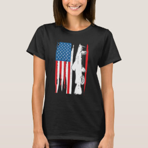 Fisch Fisch US Sport Angeln Roter Walk Fischen Fis T-Shirt