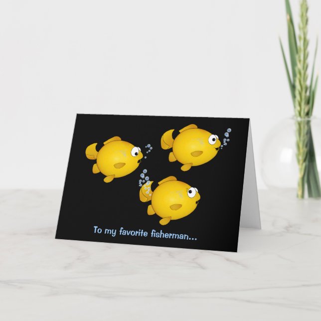 Fisch Fischer Geburtstagskarte Karte (Vorderseite)