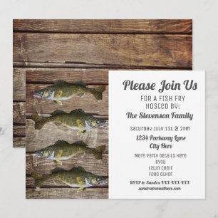 Fisch-Fischrogen-Hinterhof-Sommer GRILLEN Party Einladung