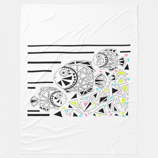 Fisch Fleecedecke (Vorderseite)