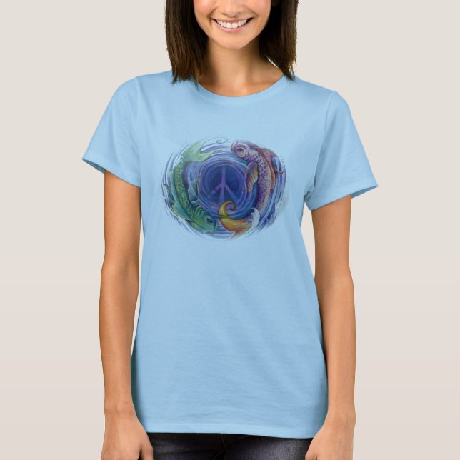 Fisch-Friedenszeichen T-Shirt (Vorderseite)