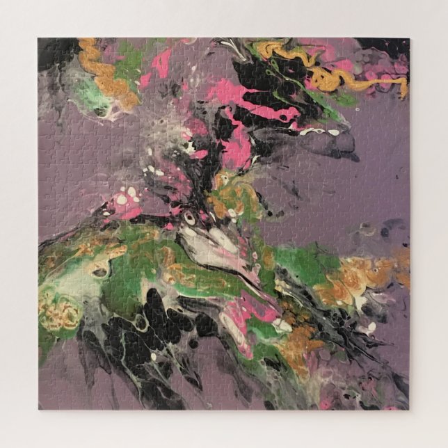 Fisch Fry Acryll Pour Leinwand Malerei (Vertikal)