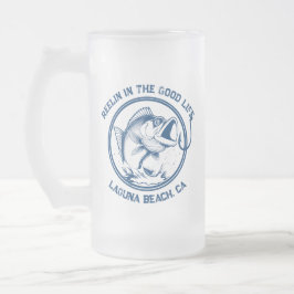 Fisch-Funny-Reelin im guten Leben Mattglas Bierglas