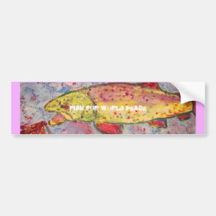 Fisch für den Weltfrieden Autoaufkleber
