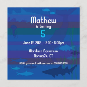 Fisch-Geburtstags-Einladung Einladung